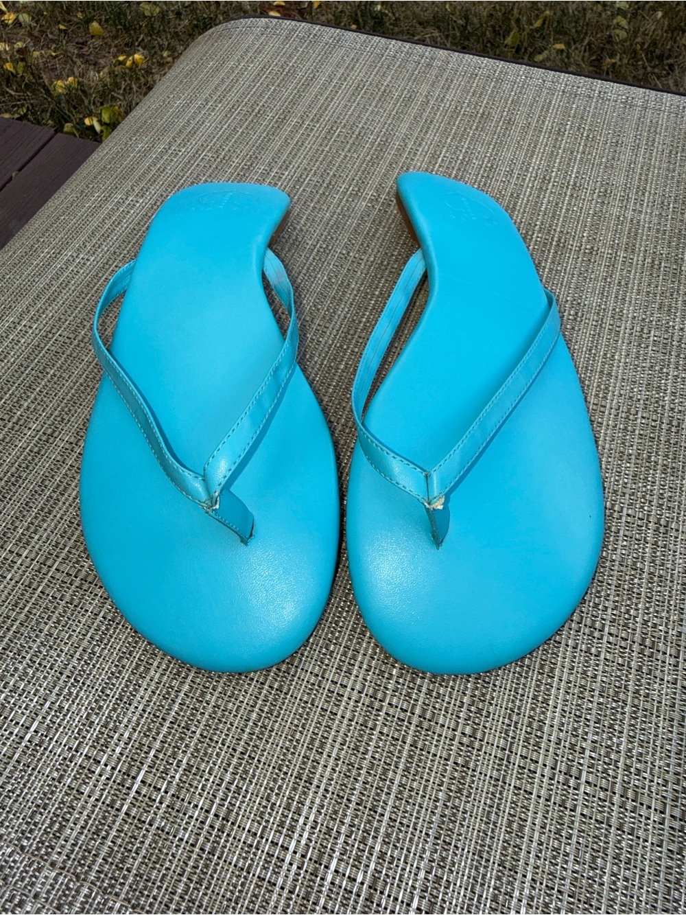 C. Wonder Bright Turquoise Thong Sandals